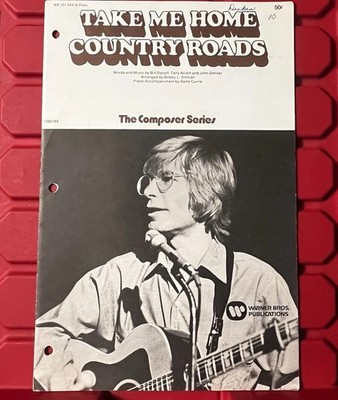 Take Me Home Country Roads John Denver Sheet Music Danoff Nivert Denver Vtg 1971