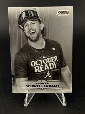 Spencer Schwellenbach 2025 Topps Stadium Club Black & White #93 Atlanta Braves