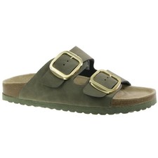 Supersoft 274 387 Damen Pantolette Sandale Tiefenfussbett Leder Kork Schnallen