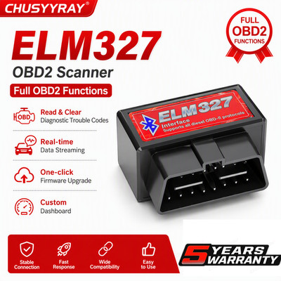 OBD2 II Diagnostic Scanner ELM327 V1.5 with PIC18F25K80 Chip Bluetooth V5.1