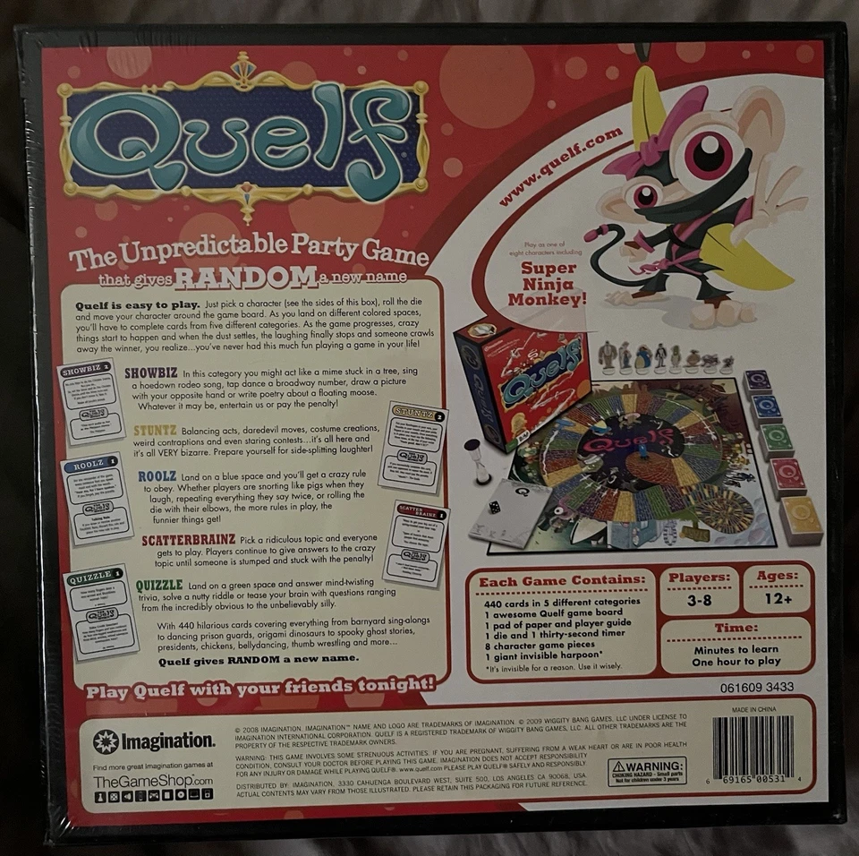 QUELF NIB New in box sealed Quelf : The Unpredictable Party Game by Imagination - Image 2 of 4