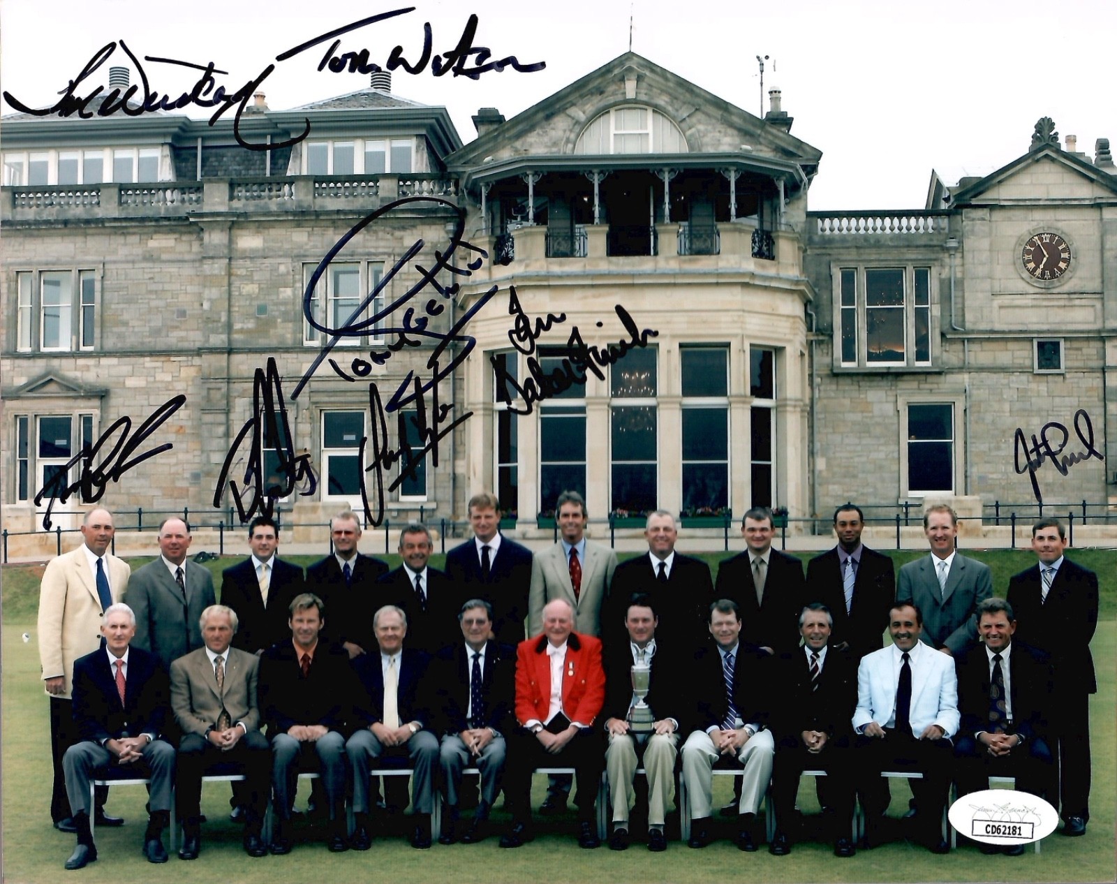 Tom Watson Autographed Signed BRITISH OPEN HAND 8x10 COLOR PHOTO BY 8 FORMER CHAMPIONS JSA 