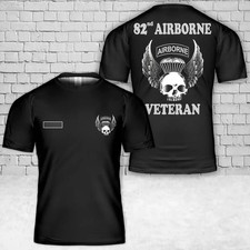 Custom Name US Army 82nd Airborne Jump Wings Veteran 3D Shirt Military Shirt