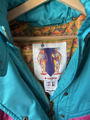 Descente Jacket Womens 10 Purple Teal Vintage 90s Retro Winter Ski