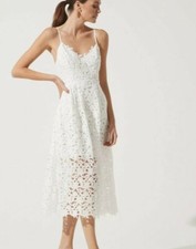 NEW ASTR the label Lace A Line Midi white dress crochet small 