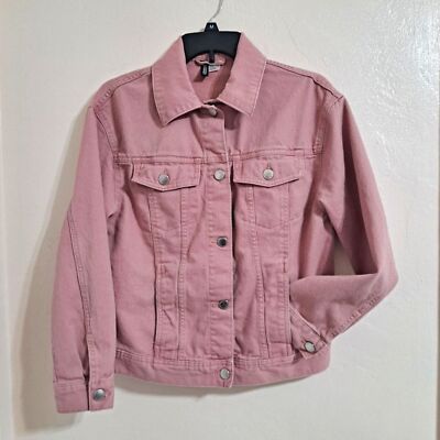 Divided H&M Dusty Rose Pink Jean Jacket Size XS
