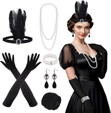 1920S Accessories Set for Women Flapper Headpiece Headband
