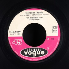 FRANCOISE HARDY - Ton meilleur ami 1962 France SP 45 tours Jukebox