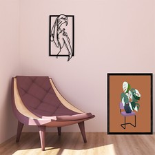 Minimalist Women Metal Wall Art Decor Wall Hanging for home Living Room Bedroom