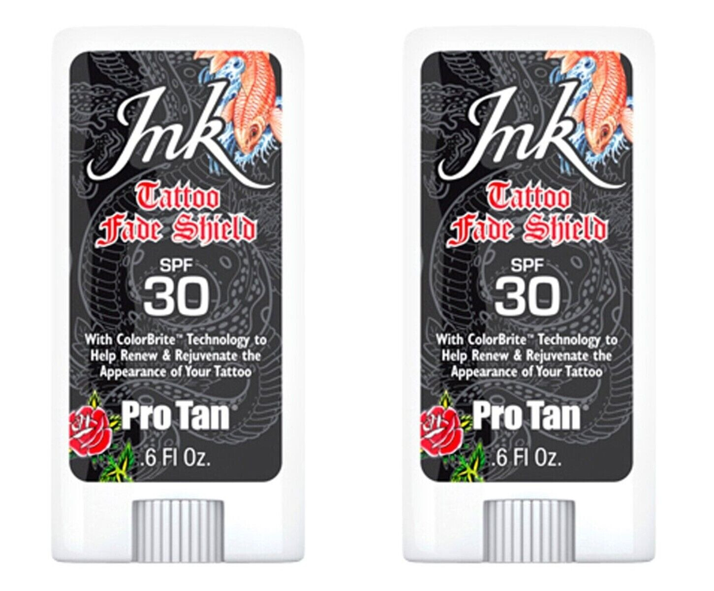 2 x Pro Tan Ink Tattoo Fade Shield for Sunbed or Outdoor Tanning SPF30