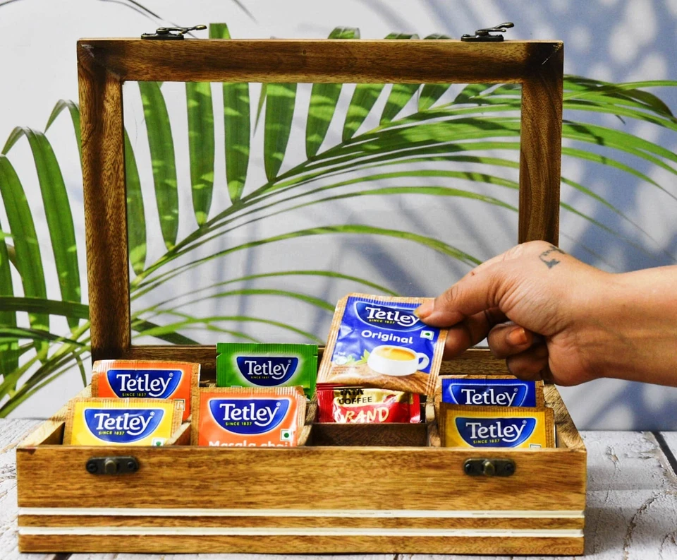 Boîte à thé pour organisateur de sachets de thé avec 12 emplacements, stockag... - Photo 3/4