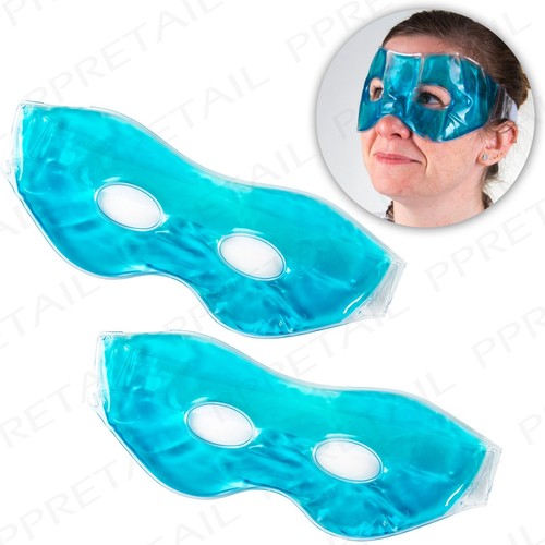 2x GEL EYE MASKS Headache/Migraine Relief Hot/Cold Cooling/Relaxing