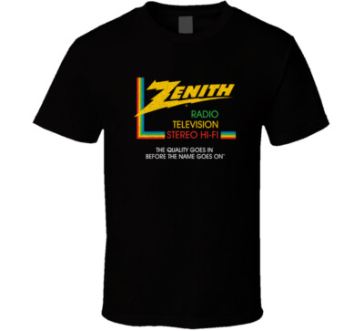 Zenith, T-shirt, Radio, Tv, Television, Stero, Retro, Logo, Hi-fi