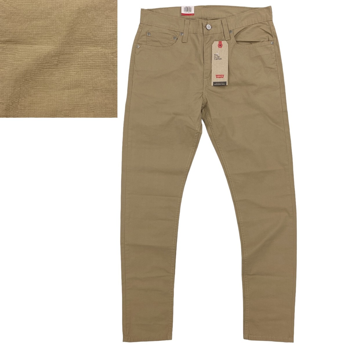 Levi's 512 Slim Taper Men's Pants Lightweight Khaki Chino Pants Stretch Fit  | eBay