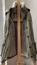 Abercrombie And Fitch Ladies Sherpa Lined Hooded Jacket. Size S. 100% Cotton