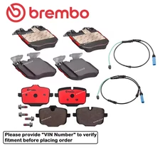 Front & Rear Brake Pad OE Brembo Ceramic +Sensor for BMW 740i  745e 750i xDrive