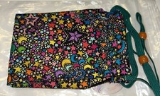Stars Moons Colorful Cloth Face Mask - NIP Adjustable