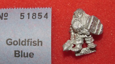 Games Workshop C06 Dwarf Fighter Tribesman Beli Dwarves Citadel 1985 Axe Shield