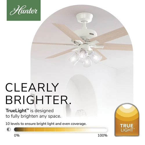 Hunter 52 inch Fonthill ENERGY STAR® HunterExpress Fresh White Ceiling Fan - Picture 8 of 19