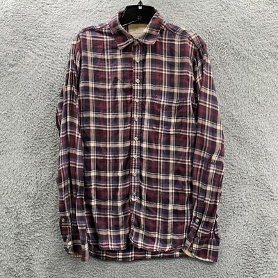 RAG AND BONE Shirt Mens Size Medium Button Up Plaid*