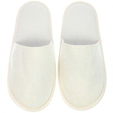 Paire de Chaussons Pantoufles Blancs Invité Hôtel Homme Femme Taille Unique