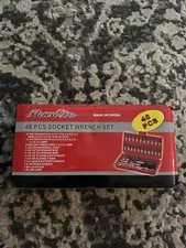 46pcs Socket Ratchet Wrench Set Metric Spanner Car Repair Tool 1/4" Dr. w/ Case