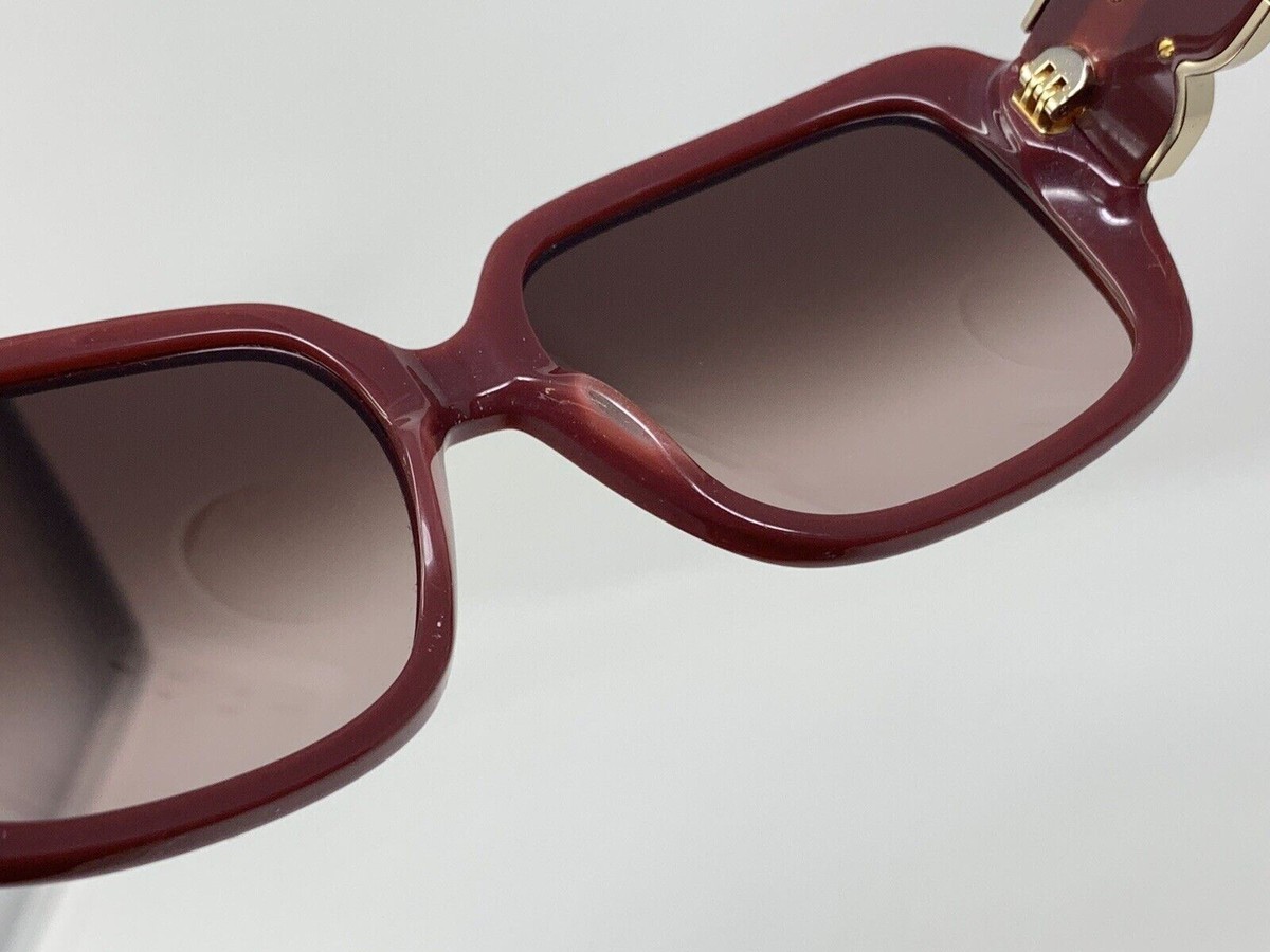Chloe Sunglasses Square Burgundy CL 2239 C03 Size 58 [] 17-140 Oversized Sunglas Chloe Sunglasses Square Burgundy CL 2239 C03 Size 58 [] 17  main image 3