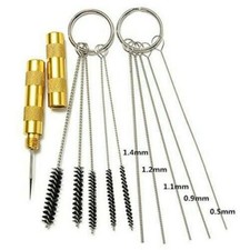 Airbrush Spray Gun Nozzle Cleaning Tool Kit Needle Brush Reamer Repair Set