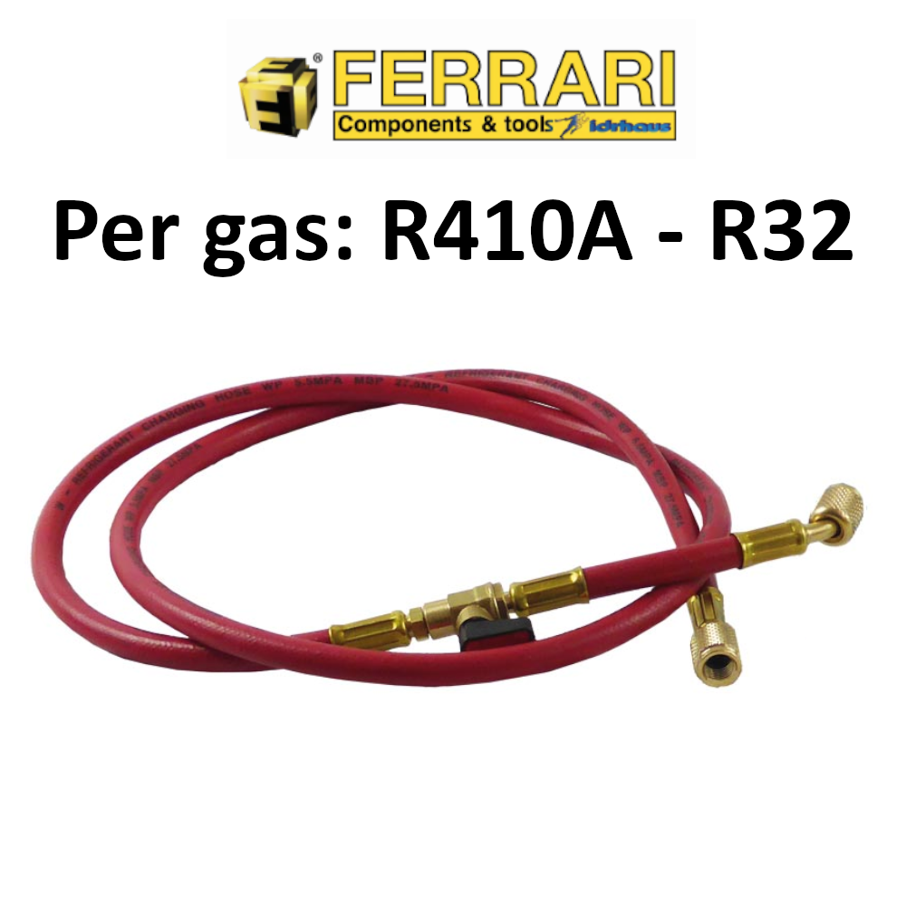Frusta tubo flessibile rosso 5/16 F x 5/16 F vuoto e ricarica gas condizionatore