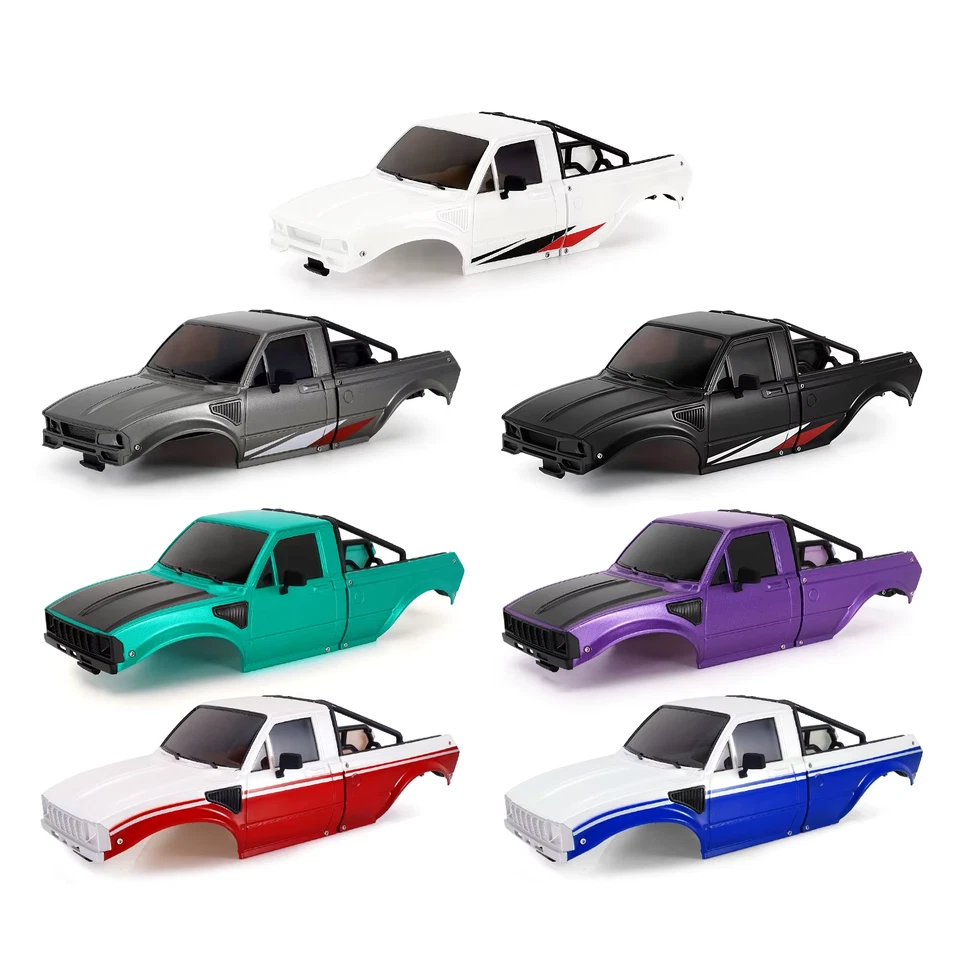 INJORA IR60 Pickup carroceria dura com rack de cama para 1/18 RC Crawler TRX4M Defen - Imagem 3 de 4