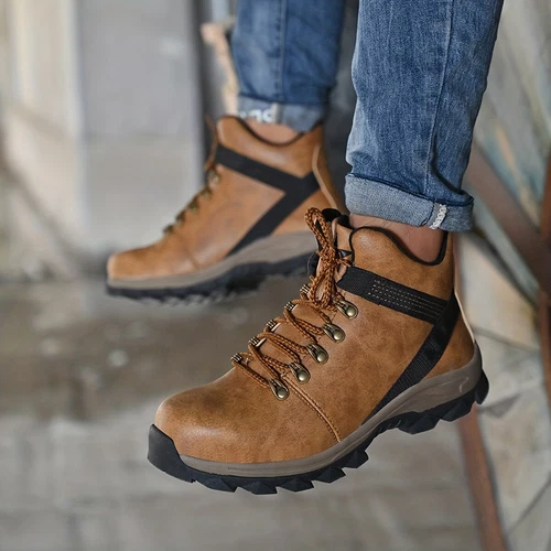 Mens Waterproof Work Boots Steel Toe shoes Safety Shoes Indestructible Non Slip - Picture 2 of 19