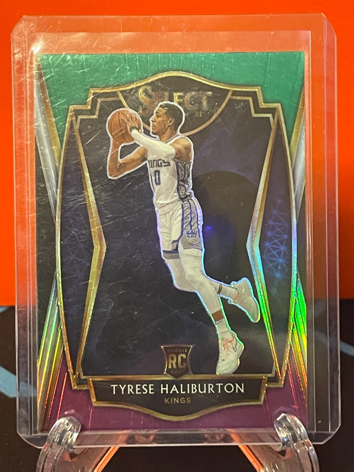 2020-21 Panini Select - Premier Level Tyrese Haliburton #189 Green White Purple