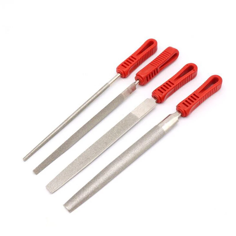 Diamond Needle File Half Round Taper & Flat for Stone Glass Metal 6/8/10/12 inch - Image 4 of 4