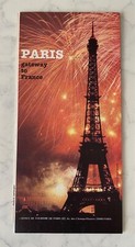 Vintage 1978  Map ~  Paris Gateway to France  ~ Office de Tourisme de Paris