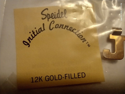 Vintage SPEIDEL INITIAL CONECTION 12K GOLD FILLED LETTER PENDANTS Letter J