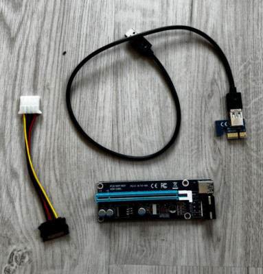 Kolink PCI-E x1 auf x16 powered Riser Card Mining/Rendering-Kit - 60cm
