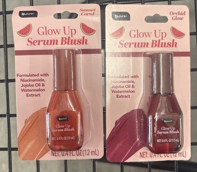 b.pure Glow Up Serum Blush Orchid Glow & Sunset Coral Niacinamide 0.4 fl oz 2 PK