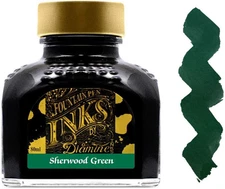 Fountain Pen Ink Sherwood Green 80ml Bottle Fast Drying Water Based