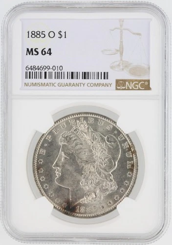 1885-O  Morgan Silver Dollar NGC MS64 S$1 New Orleans Minted No Reserve