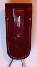 New Folding Knife Genuine Leather Sheath Case Harley Eagle? Handmade Mich USA — photo 4