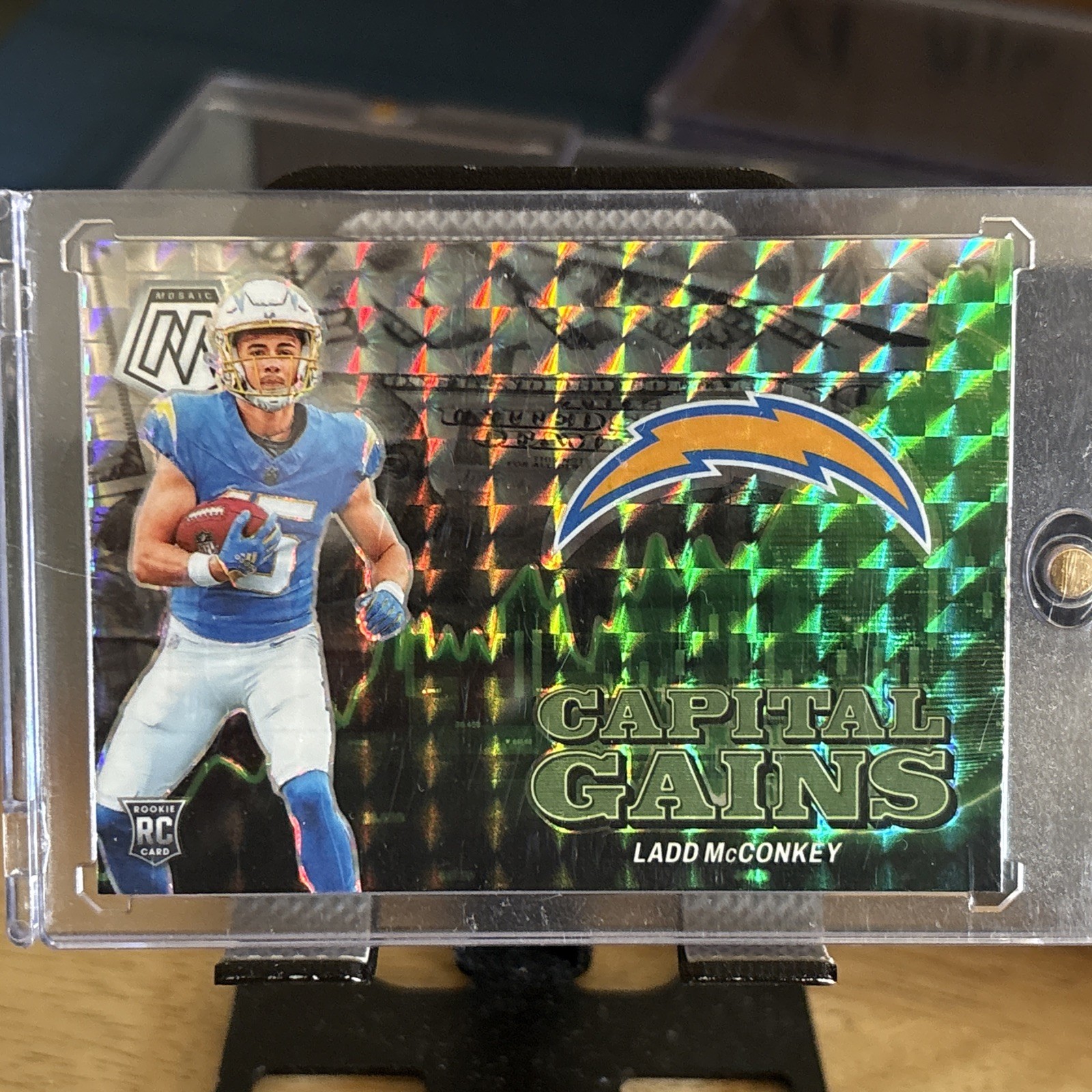2024 Panini Mosaic - Capital Gains Ladd McConkey #13 Silver Prizm (RC)