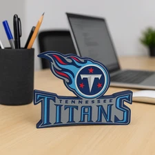 Tennessee Titans 3D Printed Logo Sign – Fan Wall Decor, Desk Display, Man Cave