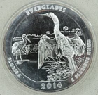 2014 Everglades 5 oz Silver Quarter .999 ATB US Mint with Capsule