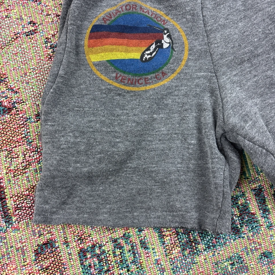 Aviator Nation 威尼斯 CA 儿童短裤 尺寸 4 切割口袋 灰色 — 第 3/4 张图片