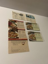 Lote de tarjetas de recetas vintage Louis Rich selladas + pastel invertido de Ann Pillsbury