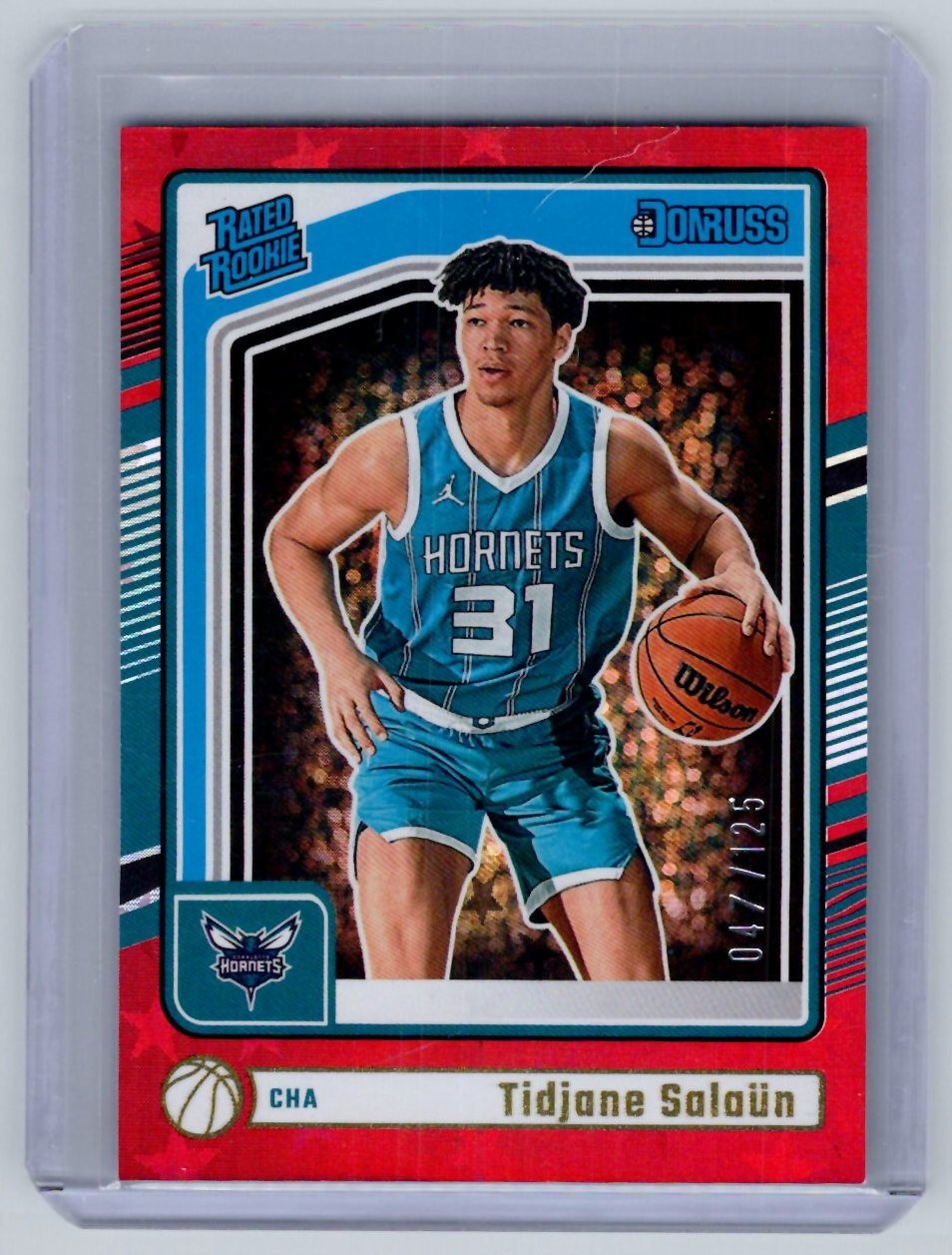 2024-25 Donruss - Tidjane Salaun Rated Rookie #229 Red Stars /125