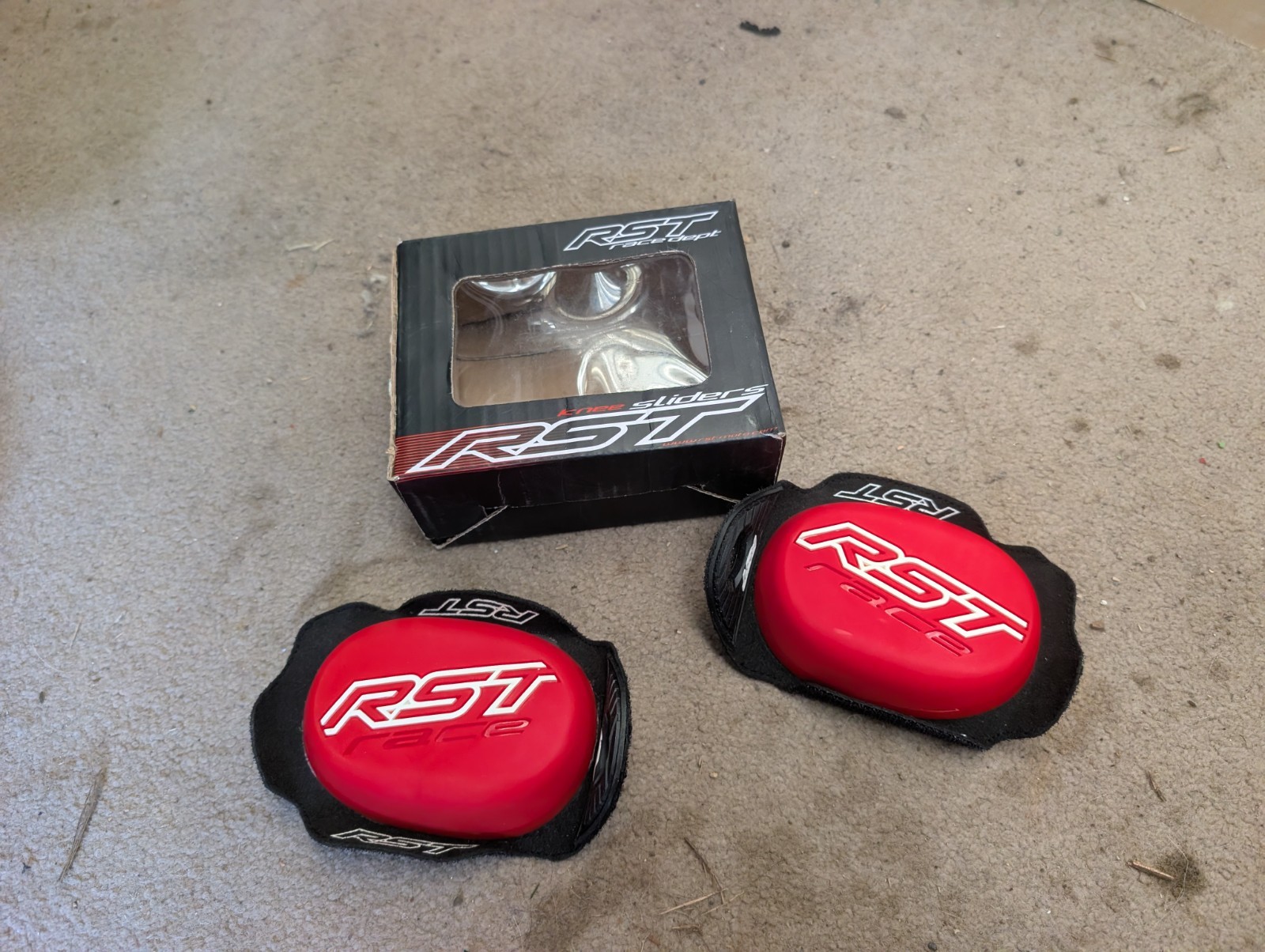 RST 1921 Race Dept TPU Replacement Knee Sliders Red NEW BOXED