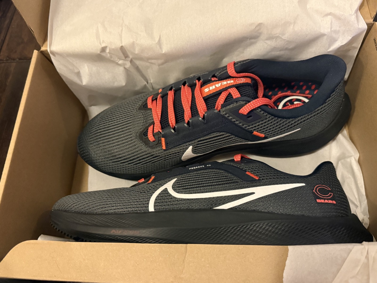 Nike Men's Zoom Pegasus 40 Chicago Bears NFL Shoes DZ5989-001 Size