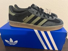 Adidas Gazelle Indoor Core Black Focus Olive JQ8399 Sneakers Shoes Mens Size 8.0