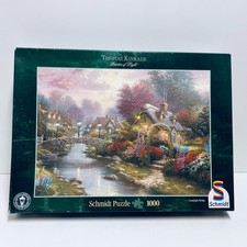 Schmidt - 1000 Teile Puzzle - Thomas Kinkade Verträumtes Dorf - 57444 - GUT
